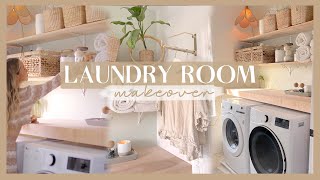 DIY LAUNDRY ROOM MAKEOVER | organization \u0026 decor ideas for a small space!