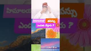 భూమినుంచి పైకి వెళ్లే కొద్దీ తత్వాలు తేలిక అవుతాయి అందుకే హిమాలయాలకు మానస సరోవరం తపస్సు