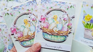 Handmade Easter card ideas - Simple Easter cards - Lemoncraft Spring Everywhere papers