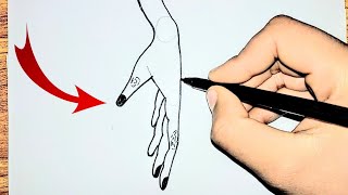 How to draw a hand || very easy || Shan Drawing