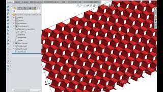 #solidworks tutorials : how to make honeycomb pattern