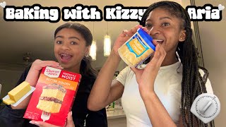 BAKING WITH KIZZY AND ARIA EP.1|baking a cake 🎂