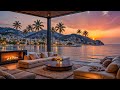 Mellow Bossa Nova Jazz Seaside Lounge – Groovy Jazz Reflection Beneath The Sunset Ocean Sky