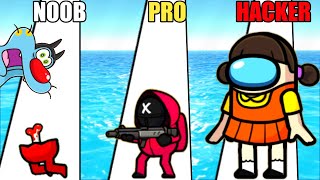 NOOB vs PRO vs HACKER | But Among Us In Squid Game  | With Oggy And Jack | Rock Indian Gamer |