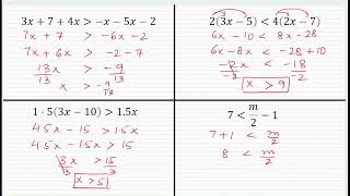 Solving Inequalities Step-by-Step ⚖️ #ged #inequalities #inequalityrules #grade9math #solveforx