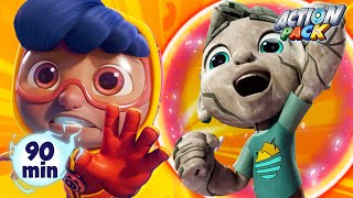 Can Mason Become a Hero? 🌟🪨|  90min Compilation | Action Pack | Adventure Cartoon for Kids