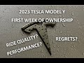 2023 Tesla Model Y RWD. Initial driving impressions, efficiency and noise.