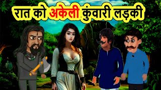 रात को अकेली कुंवारी लड़की | cartoon story | moral story | bedtime |  hindi kahani | mann k voice