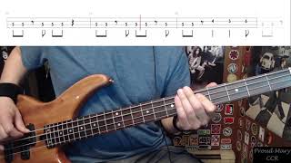 Proud Mary by CCR - Bass Cover with Tabs Play-Along