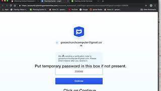 Planning Center Password Reset