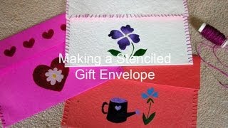 Making a Stenciled Gift Envelope