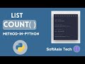 (MM)  Python List Count Method Explained | Count Occurrences in a List