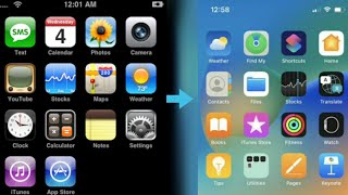 Evolution of iOS Home Screen (1.0-16)