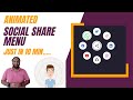 Animated Social Share Menu in just 10 min Gujarati || HTML , CSS ,Javascript || Magic share button