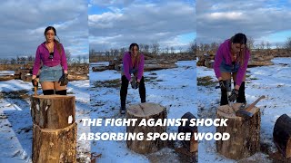 FULL Video This Is Why You Shouldn’t Split Wood While Standing On Ice ￼