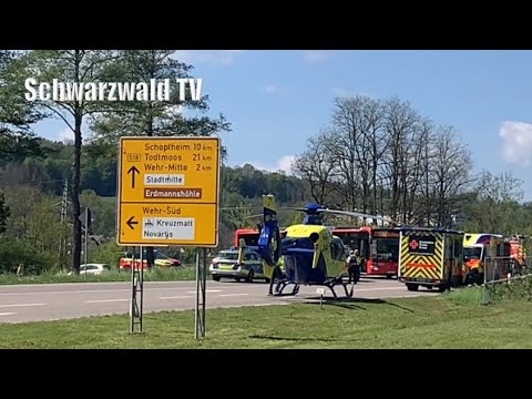 🚨🚒🚁🏍️ Motorrad Kollidiert Gegen Linienbus Auf B 518 In Wehr - FFW & RTH ...