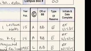 Course Reserves Tutorial 4: Adding Items to the Instructor List in the Reserve Area