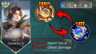 LUO YI BEST BUILD & EMBLEM 2024 FROM EARLY TO LATE GAME IN SEASON 33 | MLBB