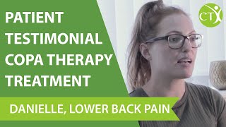 COPA Therapy - Danielle Testimonial - Lower Back Pain - CT Clinic