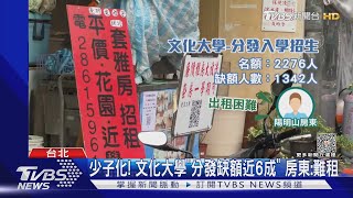 少子化! 文化大學「分發缺額近6成」 房東:難租｜TVBS新聞 @TVBSNEWS02