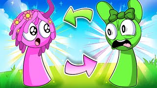 Sprunki Alive: Vineria x Pinki, but Swapped Color | Incredibox Sprunki Animation | Blobby Slime ESP