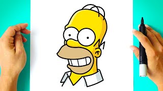 How to DRAW HOMER SIMPSON easy