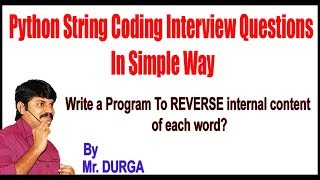 Python || Q5. Write a Program To REVERSE internal content of each word?