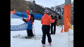 Ski lift assistant practicing a guitar 1