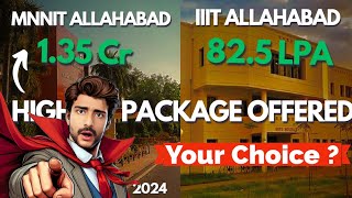 MNNIT Allahabad Vs IIIT Allahabad Comparison \u0026 Highest Package of IIIT A | JEE 2024 By Sanket Tiwari