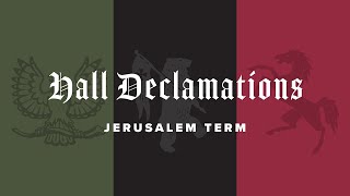 Hall Declamations | Jerusalem Term | Disputatio 2024-25