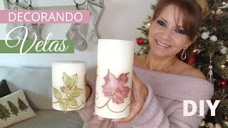 👉 Cómo decorar velas con técnica mixta para regalar y vender!