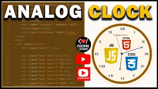 How to Creating Basic Analog Clock Using HTML, CSS & JavaScript - Coding Lovers