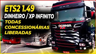 ETS2 1.49 TODAS CONCESSIONÁRIAS DINHEIRO E XP ININITO PARA EURO TRUCK SIMULATOR 2 1.49