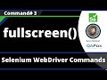 fullscreen() Command - Selenium WebDriver
