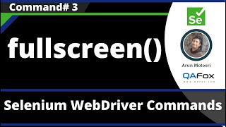 fullscreen() Command - Selenium WebDriver