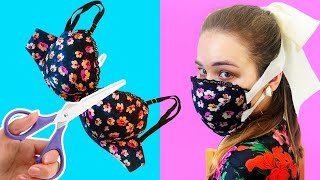 Face Mask Out of Bra | MAKE FABRIC FACE MASK AT HOME | DIY FACE MASK NO SEWING MACHINE