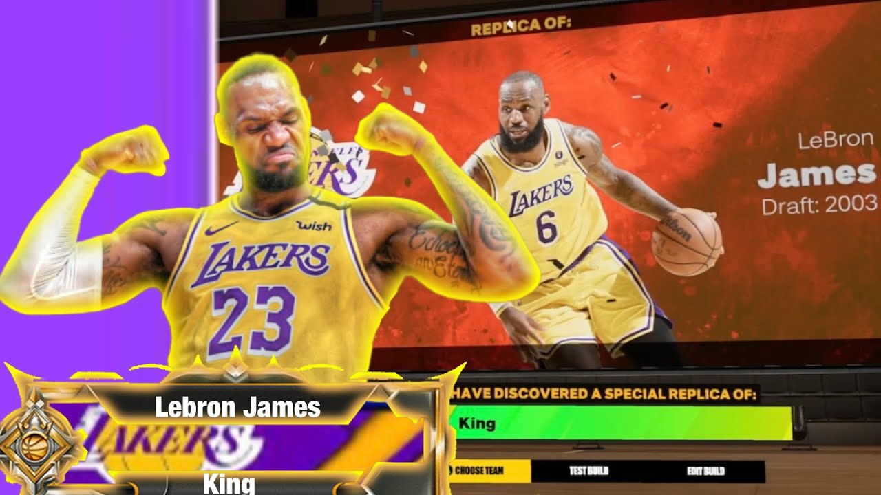 NBA 2K23 MY *NEW* LEBRON JAMES REPLICA BUILD “KING”!! NEXT GEN!!!! LAL ...