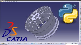 Automatic car wheel rim in CATIA using Python scripts (PyCATIA)