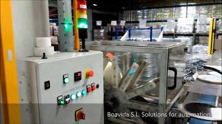 Vertical Oven lid Turner and Stacker machinery for tin can line