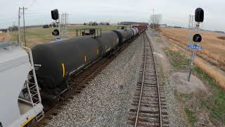 Canadian Pacific Freight Power Through Farm Lands - CP 8710 \u0026 CP 8740 - Eastbound - Lenawee - 5K