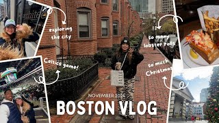 BOSTON TRAVEL VLOG w BOYFRIEND | lots of food, celtics, snowport market, newberry street shopping!