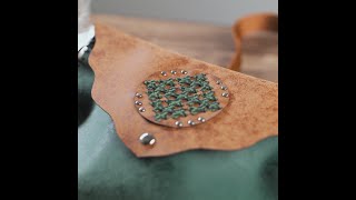 Making a beautiful leather purse! What an amazing craft! #woodmood #shorts #diy