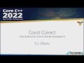 Const Correctness: How To Be Const Correct And Amazing At It