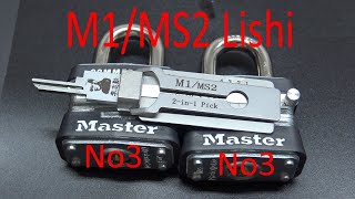 (471) M1/MS2 Lishi Picking \u0026 Decoding 2 Master Lock no3 Padlocks