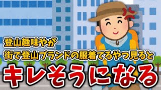 【2ch面白いスレ】登山趣味やが街で登山ブランドの服着てるやつ見るとキレそうになる【ゆっくり解説】