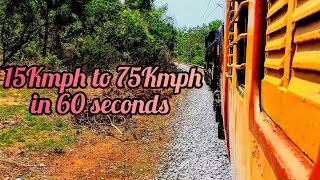 Crazy acceleration by KJM WDP-4D with Mangaluru Central Subrahmanya Road Passenger