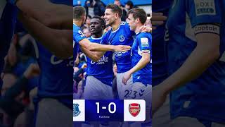 Everton  beats Arsenal  1-0 full time