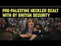 Britain deals with Pro-Palestine heckler Texas Style