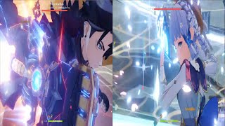 C0 Wriothesley vs C0 Ayaka Damage Comparison Genshin Impact Patch 4.2