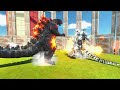 Growing Burning Godzilla vs Mechagodzilla Kiryu - Animal Revolt Battle Simulator
